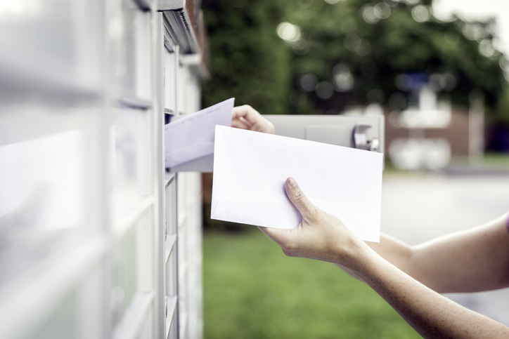 Consider postage costs and Postal Service requirements.